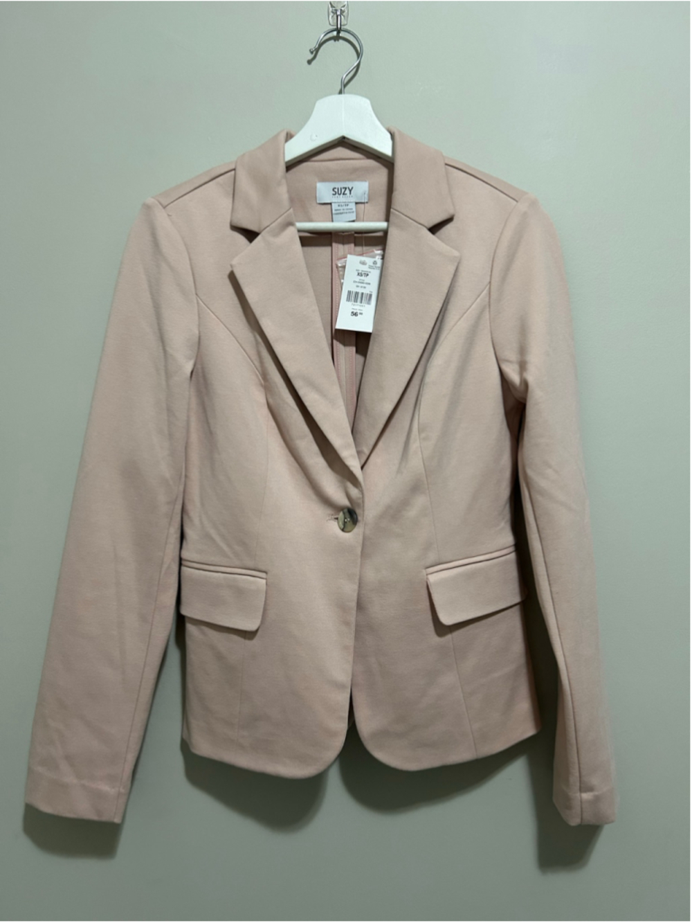 NWT Women's Suzy Shier Blazer Jacket Beige Size XS